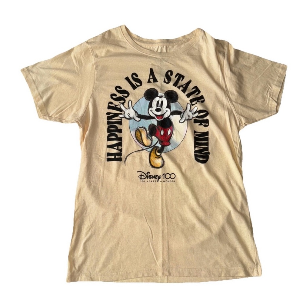 Disney 100 Mickey Mouse Happiness Is State Of Mind TShirt Size L